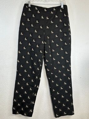 Talbots Dragonfly Dress Pants Womens 12 Black
Lined Embroidered Side Zip